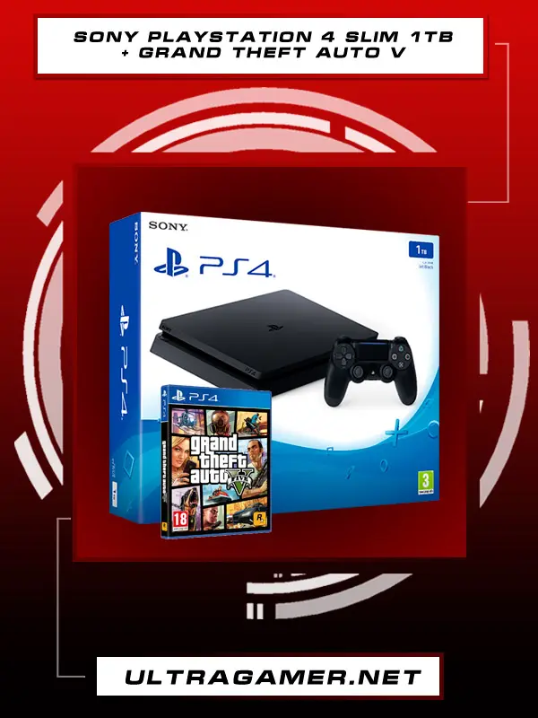 Sony PlayStation 4 SLIM 1Tb Black (CUH-2208B) + GTA 52996