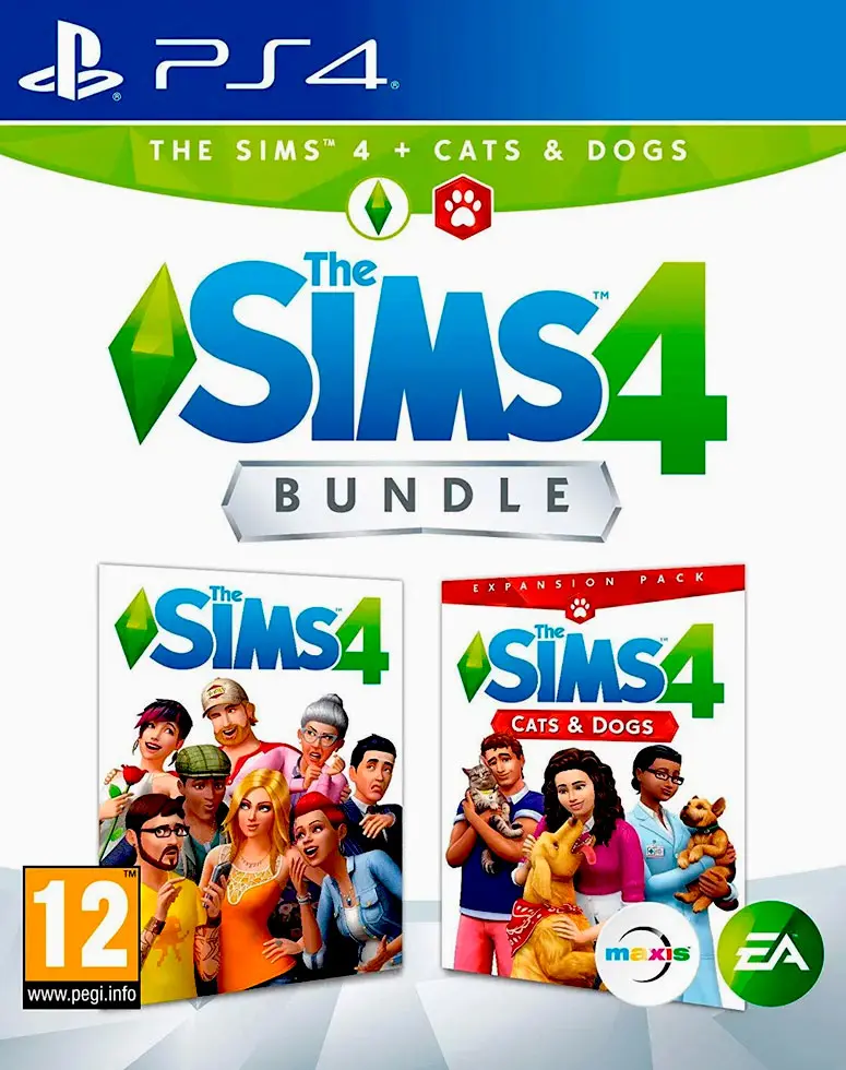 Игра The Sims 4 Bundle + Cats and Dogs Expansion Pack (английская версия) (PS4)15566