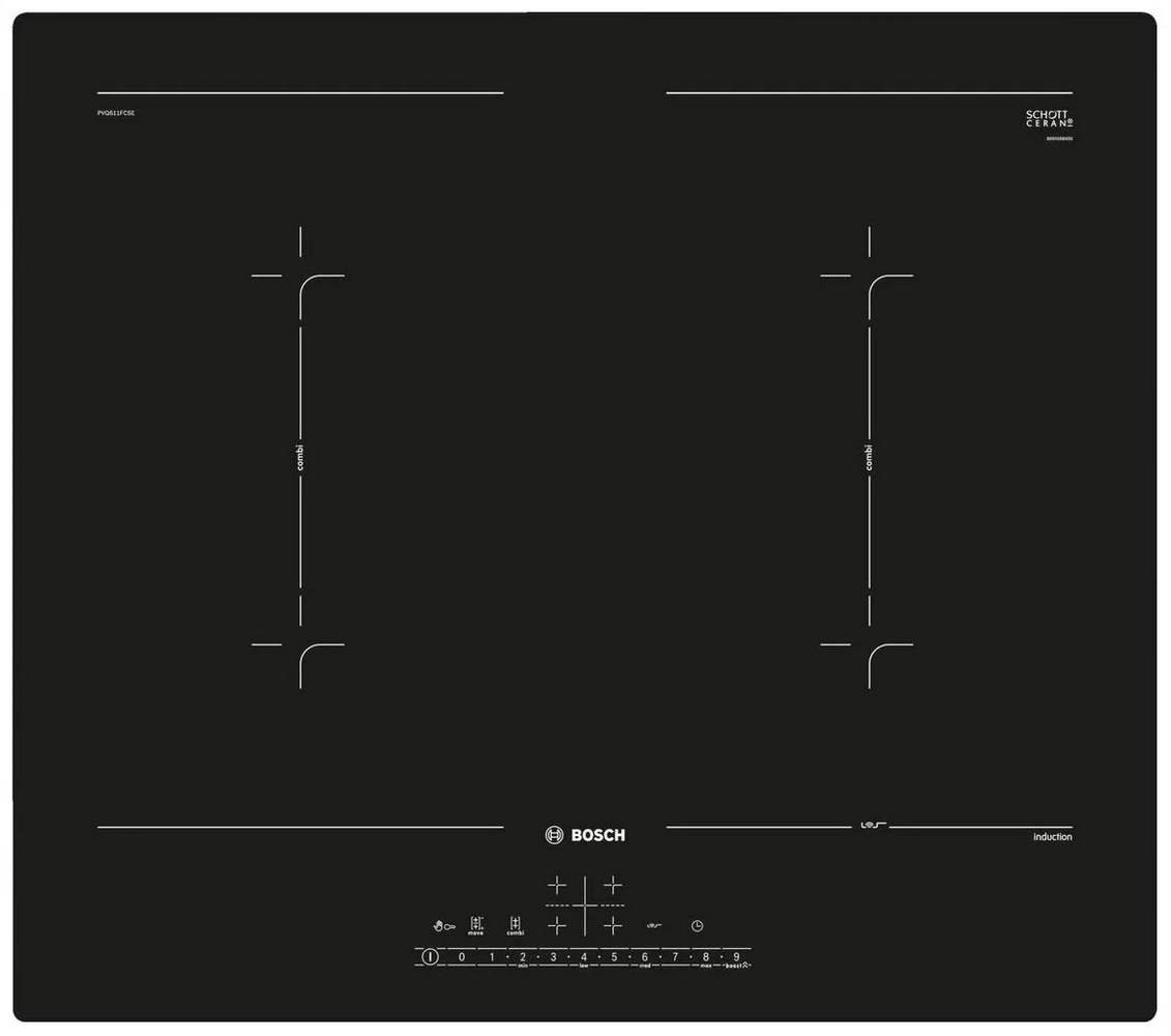 Индукционная варочная панель Bosch PVQ611FC5E, черный18095