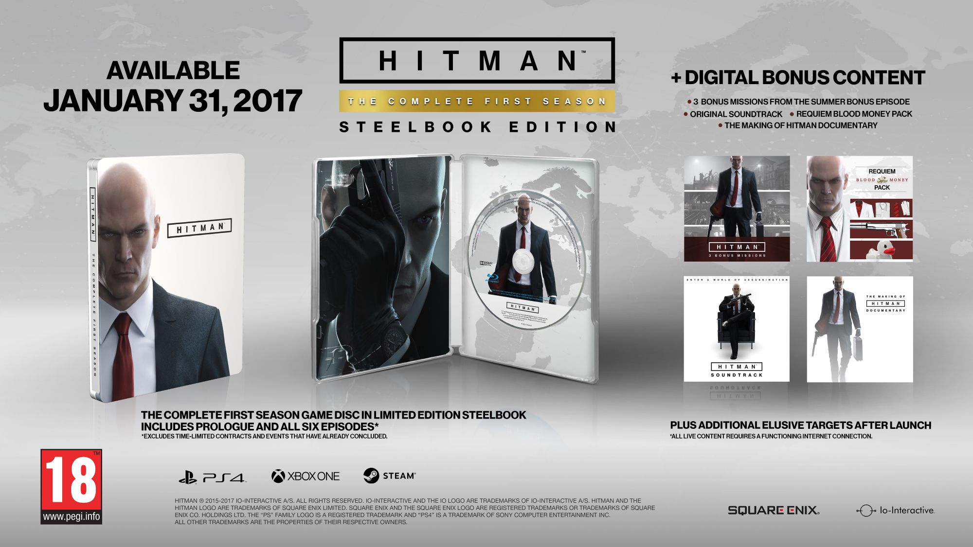 Купить Игра Hitman: The Complete First Season Steelbook Edition (русские  субтитры) (Xbox One) дешево с доставкой по Москве и всей России