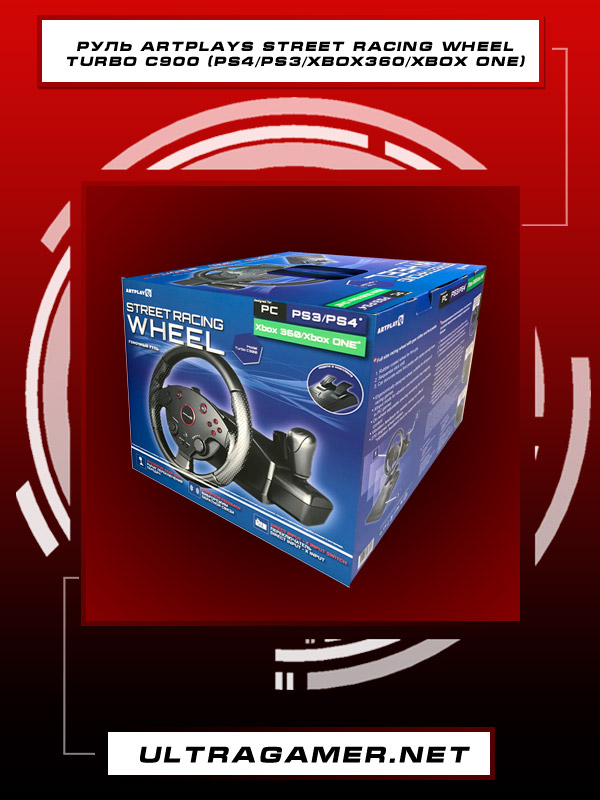 Руль ARTPLAYS Street Racing Wheel Turbo C900 (PS4/PS3/Xbox360/Xbox One)3778