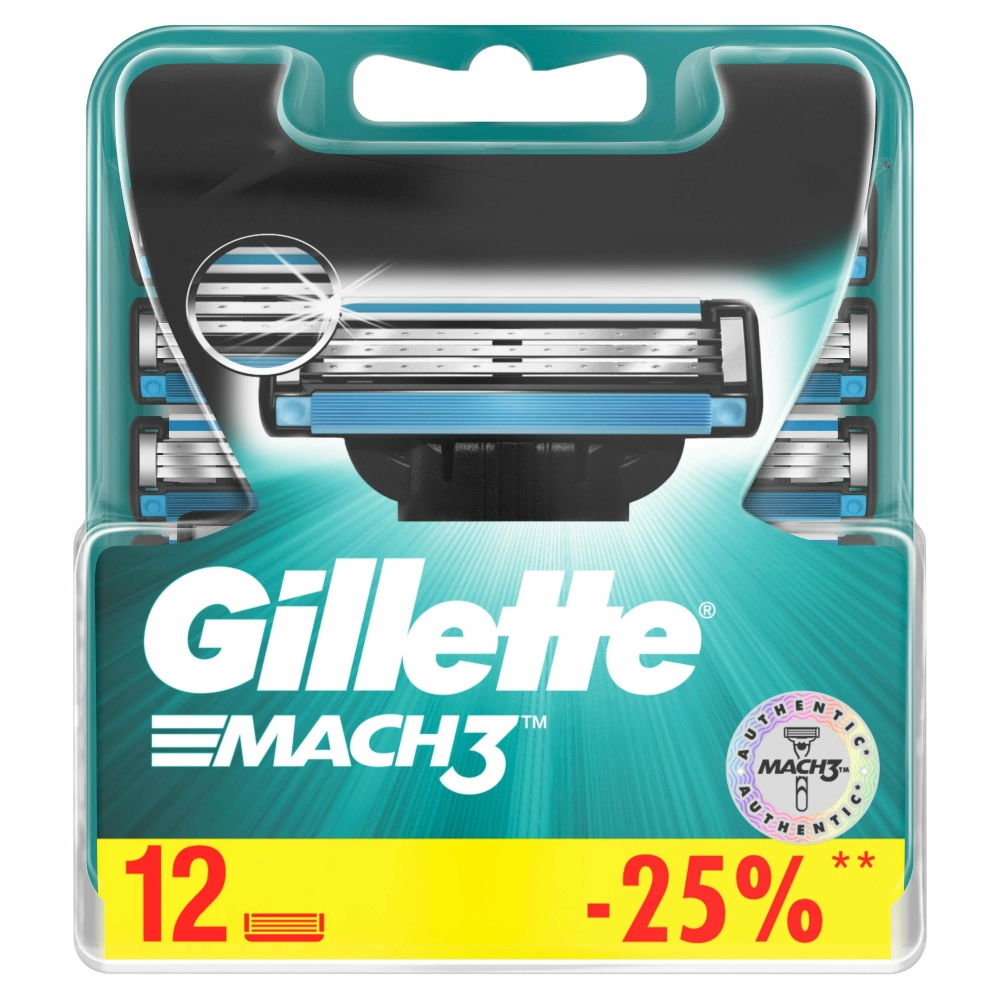 Сменные лезвия Gillette Mach 3 (12 шт.) EuroPack18067