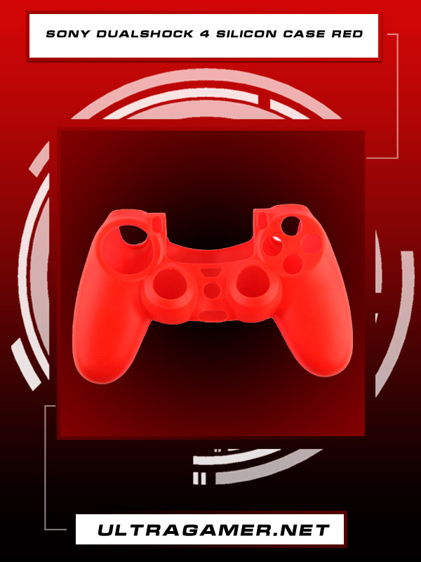 Силиконовый чехол для геймпада Sony Dualshock 4 (красный) (PS4)2060