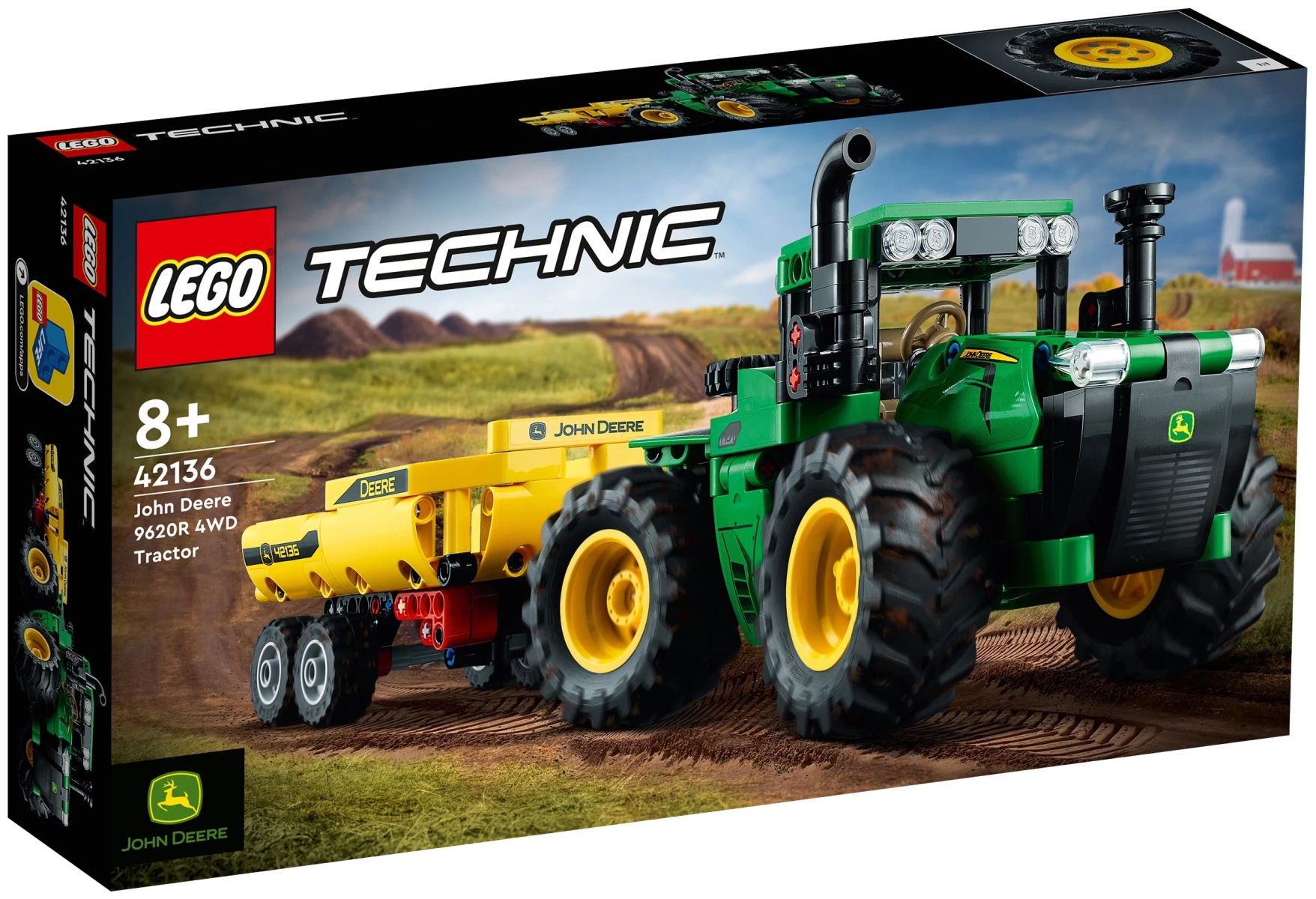 Конструктор LEGO Technic 42136 John Deere 9620R 4WD Tractor - купить дёшево  с доставкой по Москве и всей России. Цена 4 689