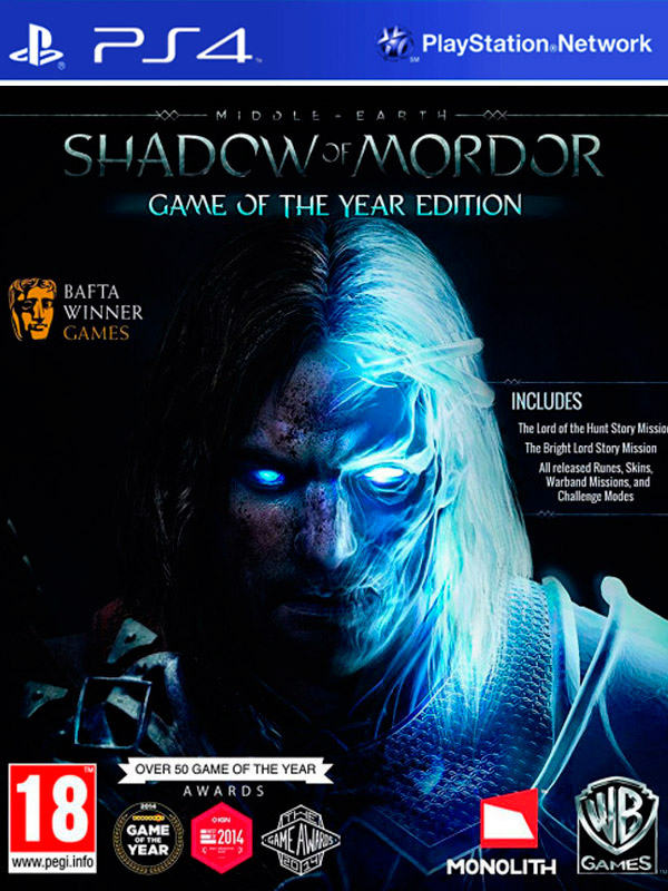 Игра Middle-earth: Shadow of Mordor GOTY edition (Тени Мордора) (русские субтитры) (PS4)6555