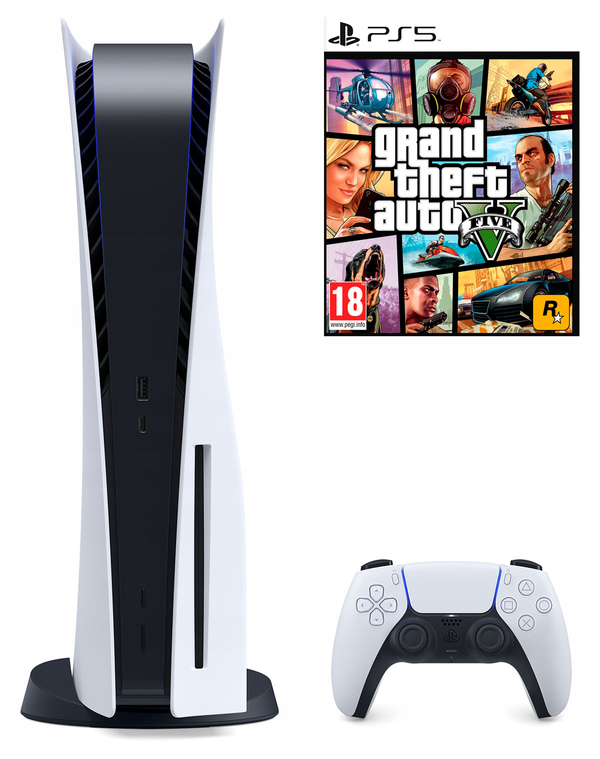 Комплект : Игровая приставка Sony PlayStation 5 + игра GTA V17440