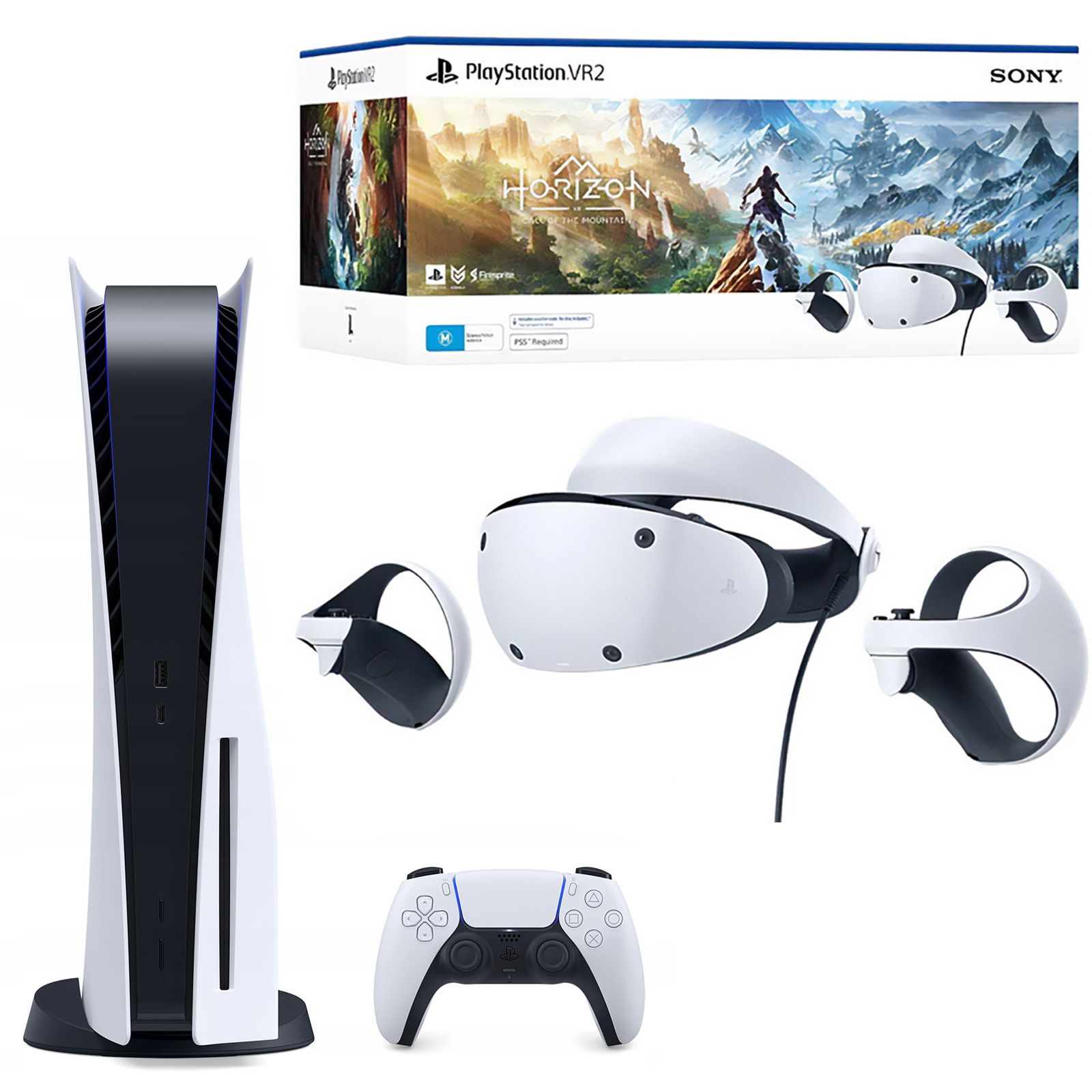 Игровая приставка Sony PlayStation 5, 825 ГБ SSD, белый + Шлем виртуальной реальности Sony PlayStation VR2 + Игра Horizon:Call of the Mountain17662