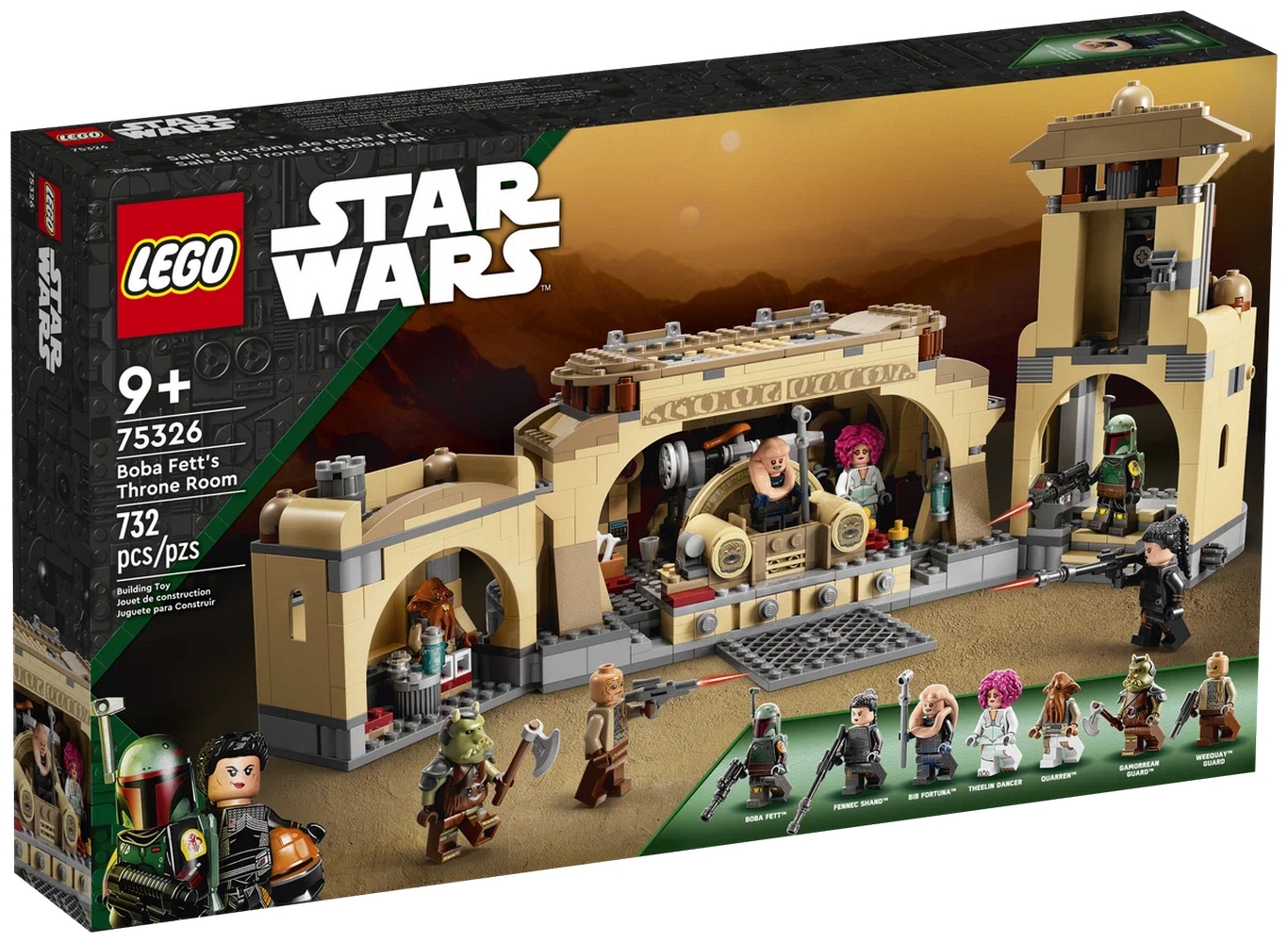 Конструктор LEGO Star Wars 75326 Тронный зал Бобы Фетта16162