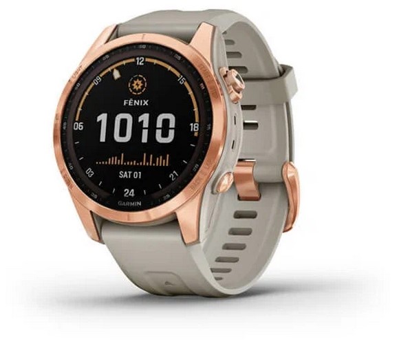 Смарт-часы Garmin Fenix 7S Solar, розовое золото/песочный (010-02539-11)16941