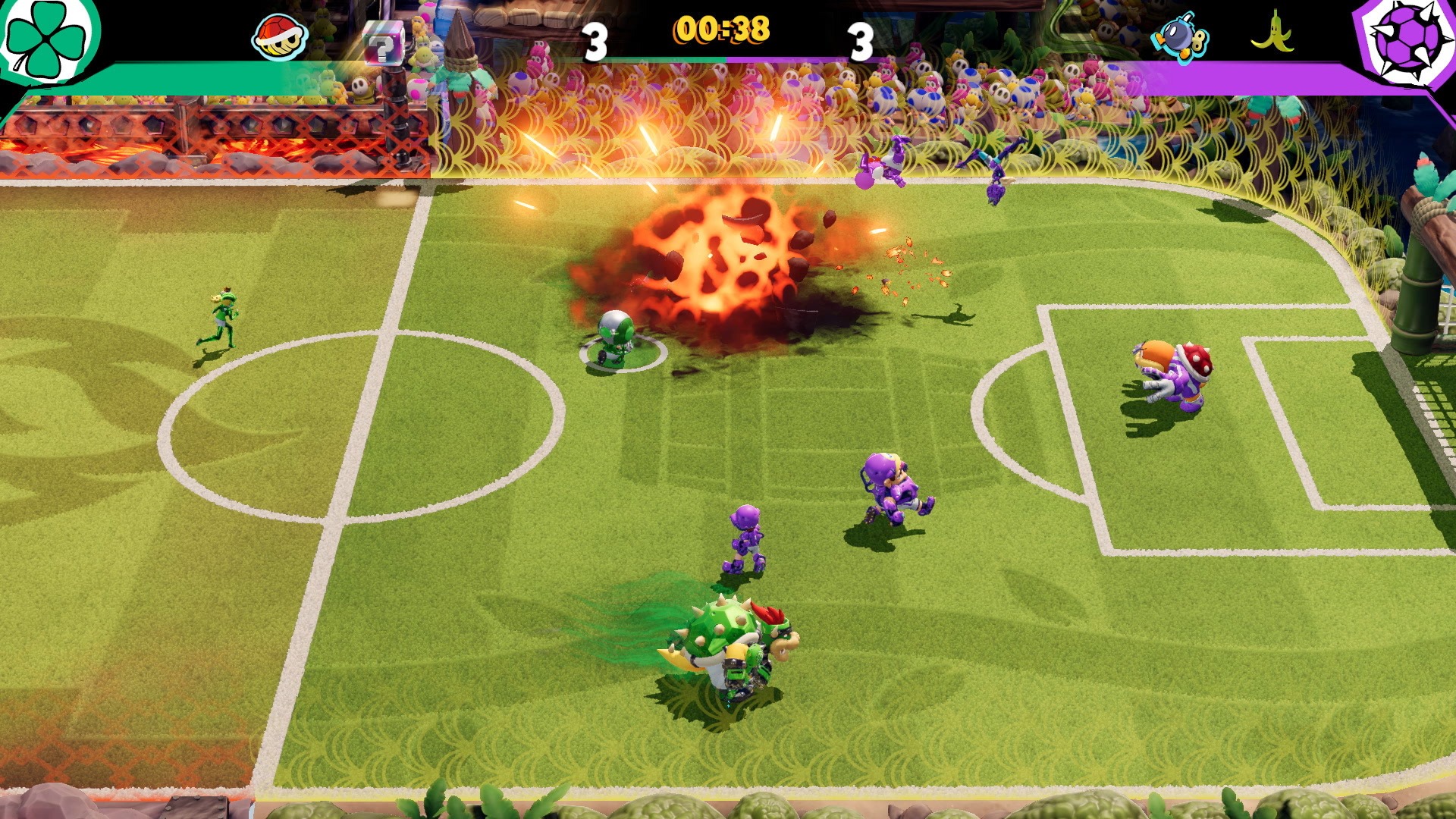 Купить Игра Mario Strikers: Battle League Football (русская версия)  (Nintendo Switch) 3 389. Доставка по Москве и всей России.