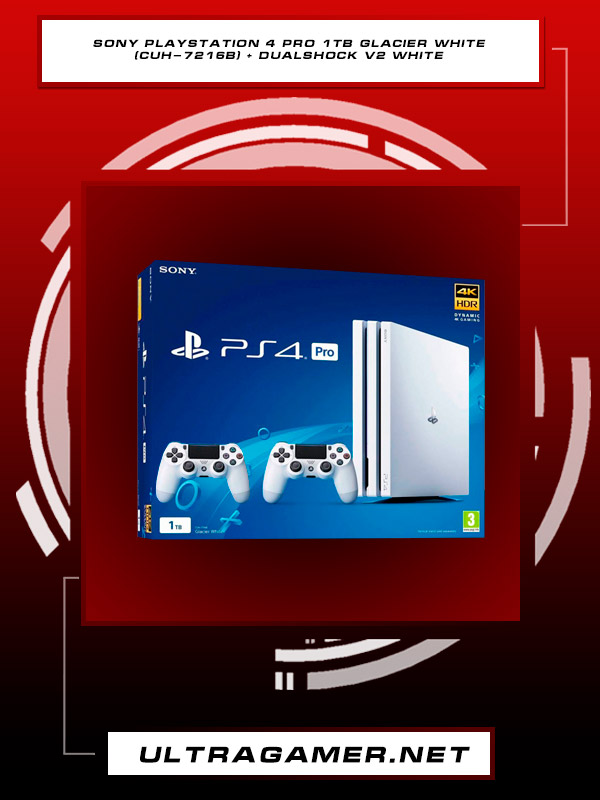Sony Playstation 4 PRO 1Tb Glacier White (CUH-7216B) + Dualshock v2 White7859