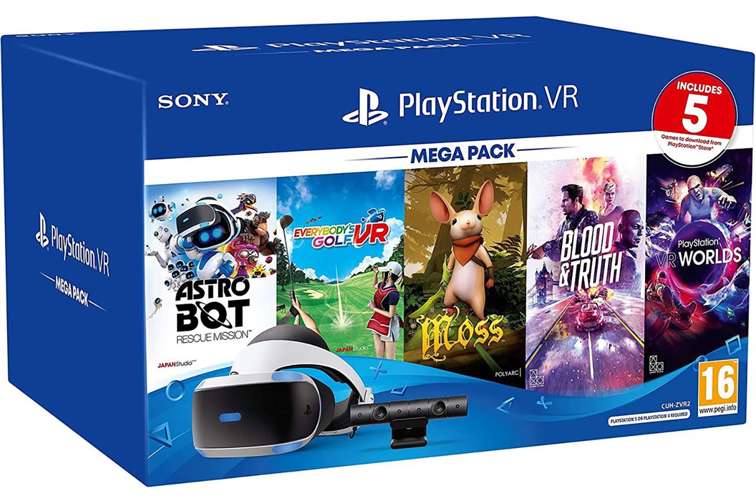 Шлем виртуальной реальности Sony PlayStation VR Mega Pack Bundle + переходник для PS59208