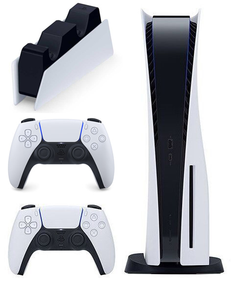 Игровая приставка Sony PlayStation 5 + Геймпад Sony DualSense (белый) + Зарядная станция DualSense™15176