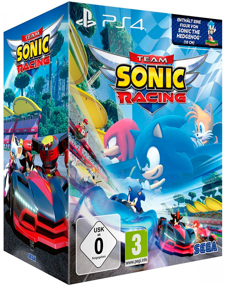 Игра Sonic Team Racing + Фигурка 10см Sonic The Hedgehog (русские субтитры) (PS4)15565