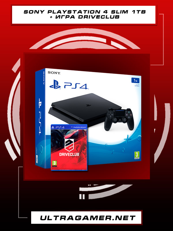 Sony PlayStation 4 SLIM 1TB + игра Driveclub3124