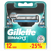 Сменные лезвия Gillette Mach 3 (12 шт.) EuroPack