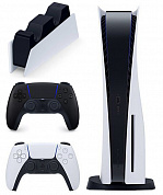 Игровая приставка Sony PlayStation 5 + Геймпад Sony DualSense (чёрная полночь) + Зарядная станция DualSense™