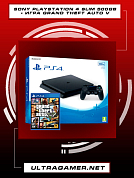 Sony PlayStation 4 SLIM 500Gb Black (CUH-2216A) + GTA 5 (русские субтитры)
