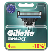 Сменные лезвия Gillette Mach 3 (4 шт.) EuroPack