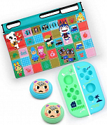 Чехол-шторка на экран + силиконовый чехол для Joy-Con + накладки на стики (Mumi Dog) (GNS-102) (Nintendo Switch)