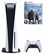Комплект : Игровая приставка Sony PlayStation 5 + игра God of War Ragnarok  (русская версия)