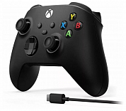 Геймпад Microsoft XBOX Series X|S Wireless Controller Carbon Black + кабель для PC (чёрный)